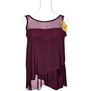 Miraclesuit Illusionists Mirage Tankini Top Shiraz‎ Size 10